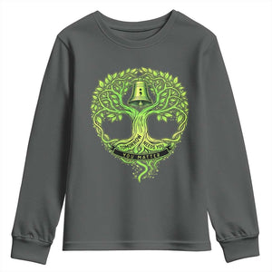 Mental Health Awarenes Youth Sweatshirt Tomorrow Needs You You Matter TS14 Dark Heather Print Your Wear