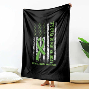 Mental Health Awarenes Throw Blanket It's Okay To Not Be Okay TS14 Print Your Wear