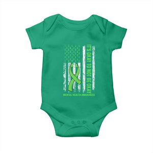 Mental Health Awarenes Baby Onesie It's Okay To Not Be Okay TS14 Irish Green Print Your Wear