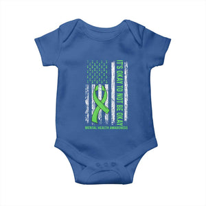 Mental Health Awarenes Baby Onesie It's Okay To Not Be Okay TS14 Royal Blue Print Your Wear