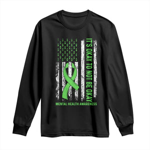 Mental Health Awarenes Long Sleeve Shirt It's Okay To Not Be Okay TS14 Black Print Your Wear