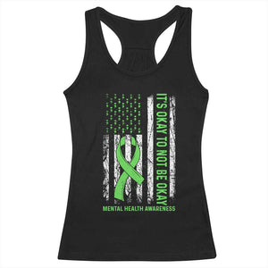 Mental Health Awarenes Racerback Tank Top It's Okay To Not Be Okay TS14 Black Print Your Wear
