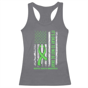 Mental Health Awarenes Racerback Tank Top It's Okay To Not Be Okay TS14 Charcoal Print Your Wear