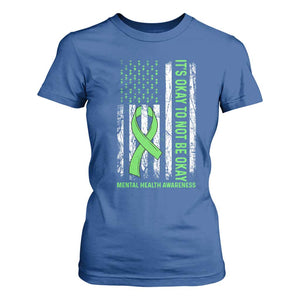 Mental Health Awarenes T Shirt For Women It's Okay To Not Be Okay TS14 Royal Blue Print Your Wear
