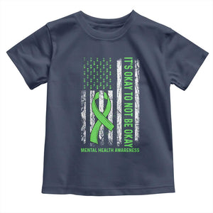 Mental Health Awarenes Toddler T Shirt It's Okay To Not Be Okay TS14 Navy Print Your Wear