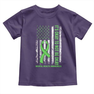 Mental Health Awarenes Toddler T Shirt It's Okay To Not Be Okay TS14 Purple Print Your Wear
