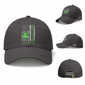 Mental Health Awarenes Baseball Cap Peace Love Hope Green Ribbon TS14 Baseball Cap Universal Fit Dark Gray Print Your Wear
