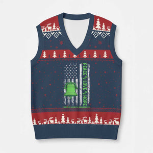 Mental Health Awarenes V-Neck Knit Sweater Vest Peace Love Hope Green Ribbon TS14 Navy Red Print Your Wear