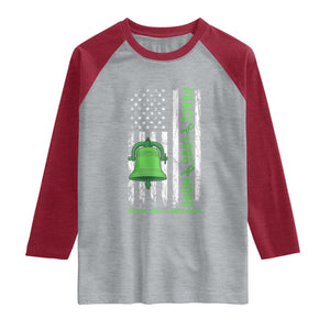 Mental Health Awarenes Raglan Shirt Peace Love Hope Green Ribbon TS14 Heather Gray Heather Red Print Your Wear