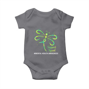 Mental Health Awarenes Baby Onesie Support Squad Green Ribbon TS14 Charcoal Print Your Wear