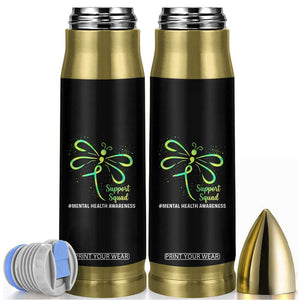 Mental Health Awarenes Bullet Tumbler Support Squad Green Ribbon TS14 Black Print Your Wear