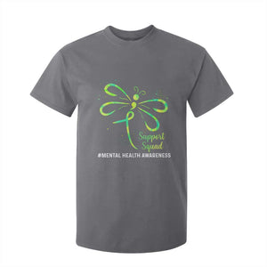 Mental Health Awarenes T Shirt For Kid Support Squad Green Ribbon TS14 Charcoal Print Your Wear