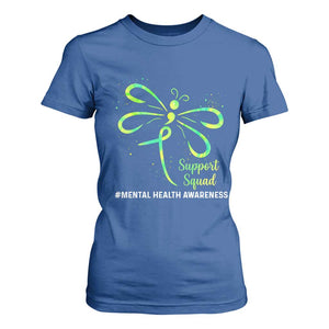 Mental Health Awarenes T Shirt For Women Support Squad Green Ribbon TS14 Royal Blue Print Your Wear
