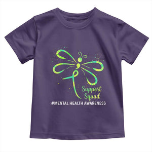 Mental Health Awarenes Toddler T Shirt Support Squad Green Ribbon TS14 Purple Print Your Wear