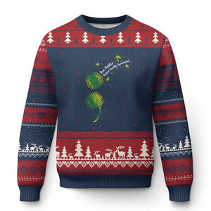 Mental Health Awarenes Ugly Christmas Sweater Semicolon Dandelion You Matter TS14 Navy Red Print Your Wear