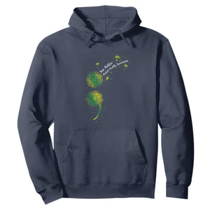 Mental Health Awarenes Hoodie Semicolon Dandelion You Matter TS14 Navy Print Your Wear