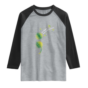 Mental Health Awarenes Raglan Shirt Semicolon Dandelion You Matter TS14 Heather Gray Black Print Your Wear