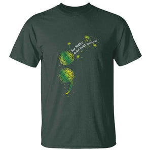 Mental Health Awarenes T Shirt Semicolon Dandelion You Matter TS14 Dark Forest Green Print Your Wear