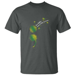Mental Health Awarenes T Shirt Semicolon Dandelion You Matter TS14 Dark Heather Print Your Wear