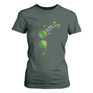 Mental Health Awarenes T Shirt For Women Semicolon Dandelion You Matter TS14 Dark Forest Green Print Your Wear