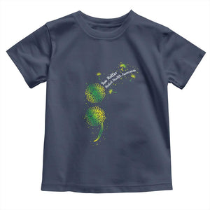 Mental Health Awarenes Toddler T Shirt Semicolon Dandelion You Matter TS14 Navy Print Your Wear