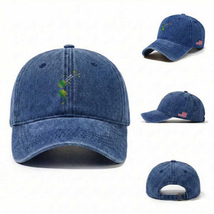 Mental Health Awarenes Washed Cotton Baseball Cap Semicolon Dandelion You Matter TS14 Washed Cap Universal Fit Royal Blue Print Your Wear