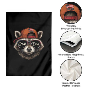 Cool Dad Garden Flag Raccoon Daddy Father's Day Gift