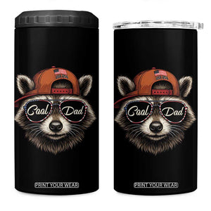 Cool Dad 4 in 1 Can Cooler Tumbler Raccoon Daddy Father's Day Gift