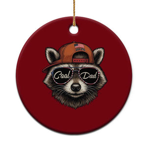 Cool Dad Ceramic Ornament Raccoon Daddy Father's Day Gift