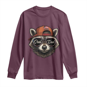 Cool Dad Long Sleeve Shirt Raccoon Daddy Father's Day Gift