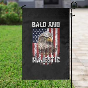 Bald and Majestic Bald Eagle 4th of July Garden Flag Funny Dad Husband Grandpa Joke