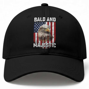 Bald and Majestic Bald Eagle 4th of July Baseball Cap Funny Dad Husband Grandpa Joke