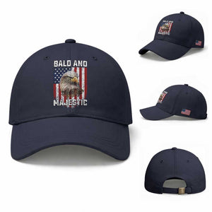 Bald and Majestic Bald Eagle 4th of July Baseball Cap Funny Dad Husband Grandpa Joke