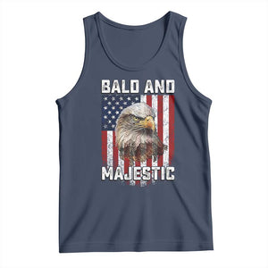Bald and Majestic Bald Eagle 4th of July Tank Top Funny Dad Husband Grandpa Joke