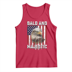 Bald and Majestic Bald Eagle 4th of July Tank Top Funny Dad Husband Grandpa Joke