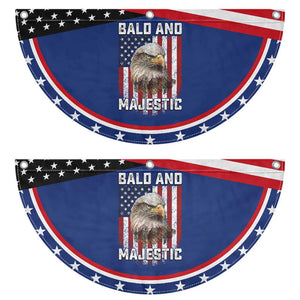 Bald and Majestic Bald Eagle 4th of July Patriotic Fan Flag Funny Dad Husband Grandpa Joke