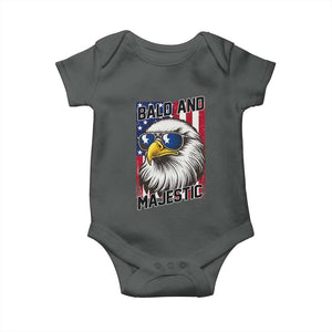 Bald and Majestic Baby Onesie Patriotic Bald Eagle 4th Of July