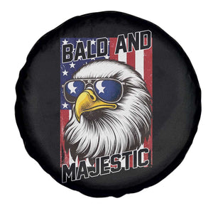 Bald and Majestic Spare Tire Cover Patriotic Bald Eagle 4th Of July