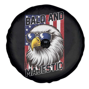 Bald and Majestic Spare Tire Cover Patriotic Bald Eagle 4th Of July