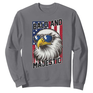 Bald and Majestic Sweatshirt Patriotic Bald Eagle 4th Of July