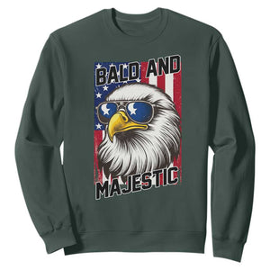 Bald and Majestic Sweatshirt Patriotic Bald Eagle 4th Of July