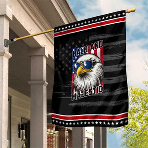Bald and Majestic Patriotic Garden Flag Bald Eagle 4th Of July