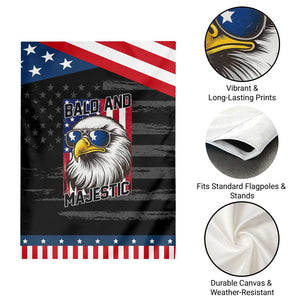 Bald and Majestic Patriotic Garden Flag Bald Eagle 4th Of July