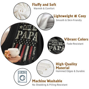 My Favorite People Call Me Papa Throw Blanket Funny Dad Fathers Day 4th Of July