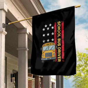 Patriotic School Bus Driver USA American Flag Garden Flag