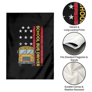 Patriotic School Bus Driver USA American Flag Garden Flag