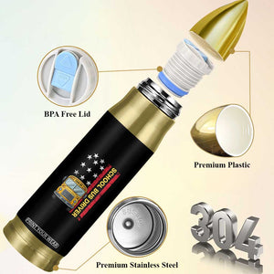 Patriotic School Bus Driver USA American Flag Bullet Tumbler
