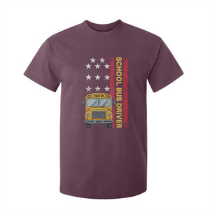 Patriotic School Bus Driver USA American Flag T Shirt For Kid