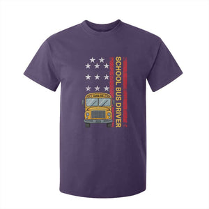 Patriotic School Bus Driver USA American Flag T Shirt For Kid