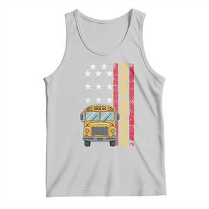 Patriotic School Bus Driver USA American Flag Tank Top